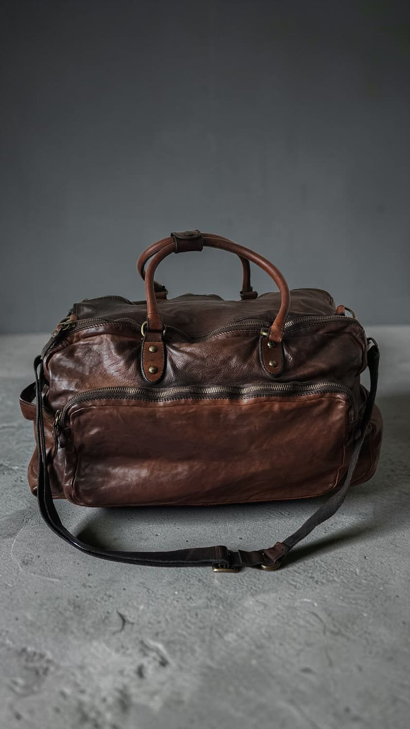 이태리 캄포마찌 가죽 보스턴백 여행가방 캐리어 상품이미지2