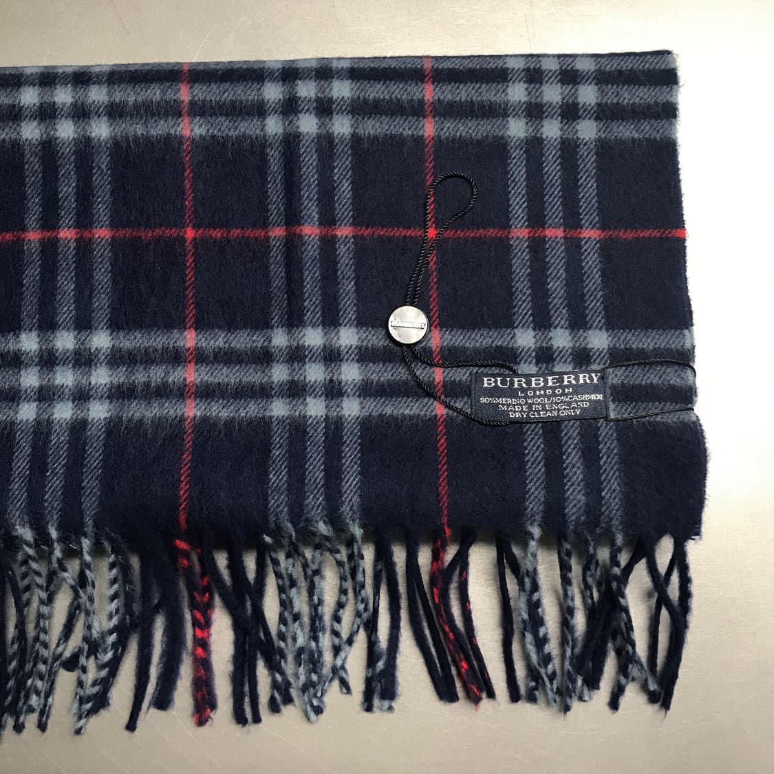 버버리 정품 메리노/캐시미어 머플러 네이비 상품이미지3