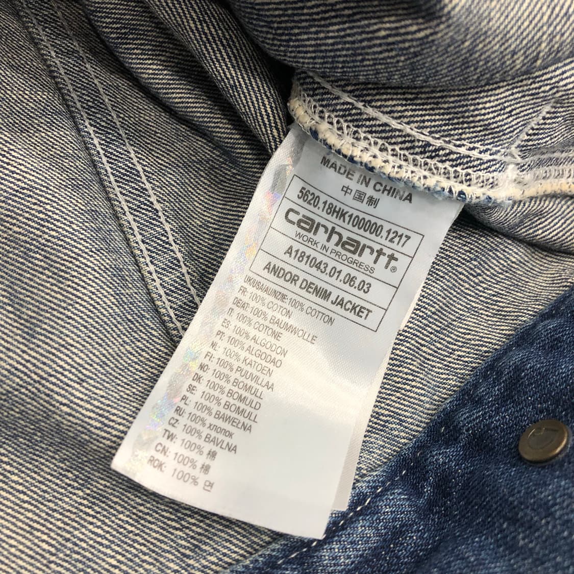 칼하트 워싱 데님 자켓 상품이미지7