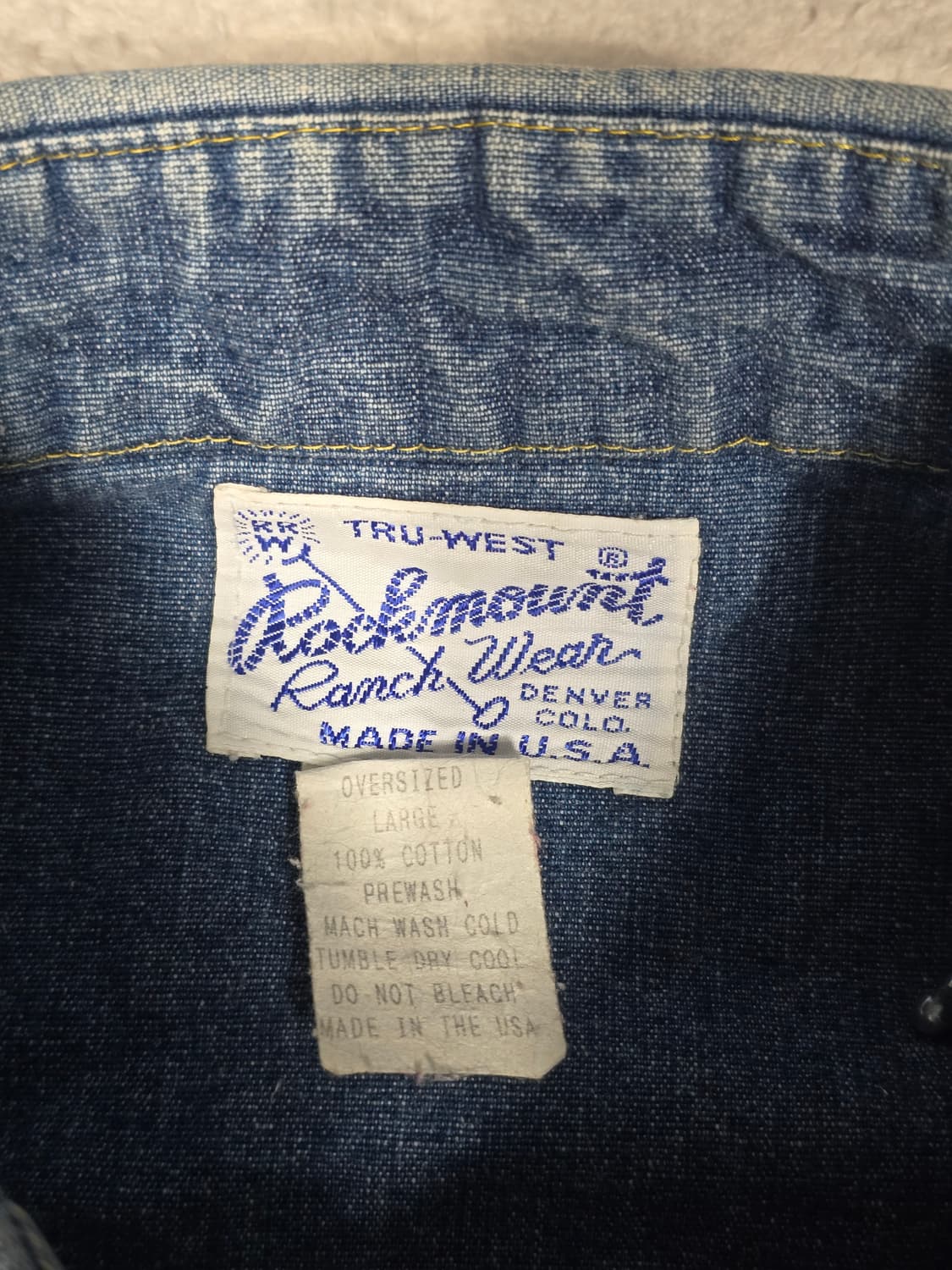 RockMount 락마운트 USA데님 웨스턴셔츠 L 상품이미지6