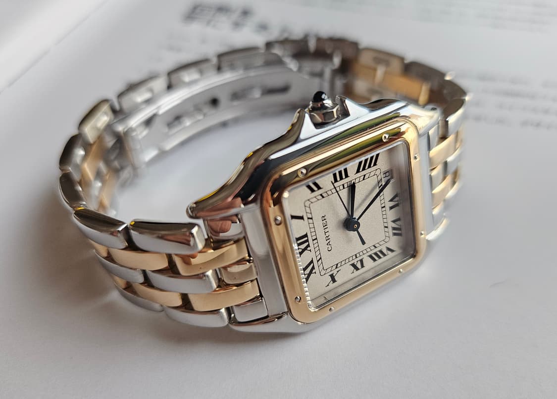 까르띠에 빈티지 팬더 미디움 2줄 콤비 상품이미지2