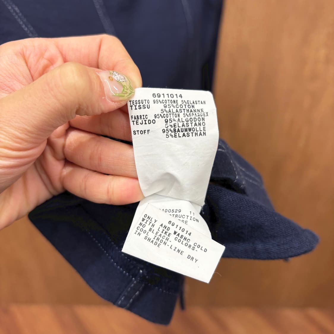 막스앤코 코튼 저지 테일러드 자켓 절개 라인 스티치 디테일 네이비 상품이미지7