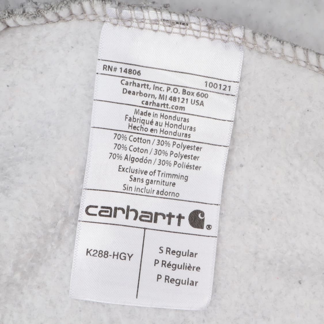 칼하트 k288 그레이 스웻 후드티 상품이미지9
