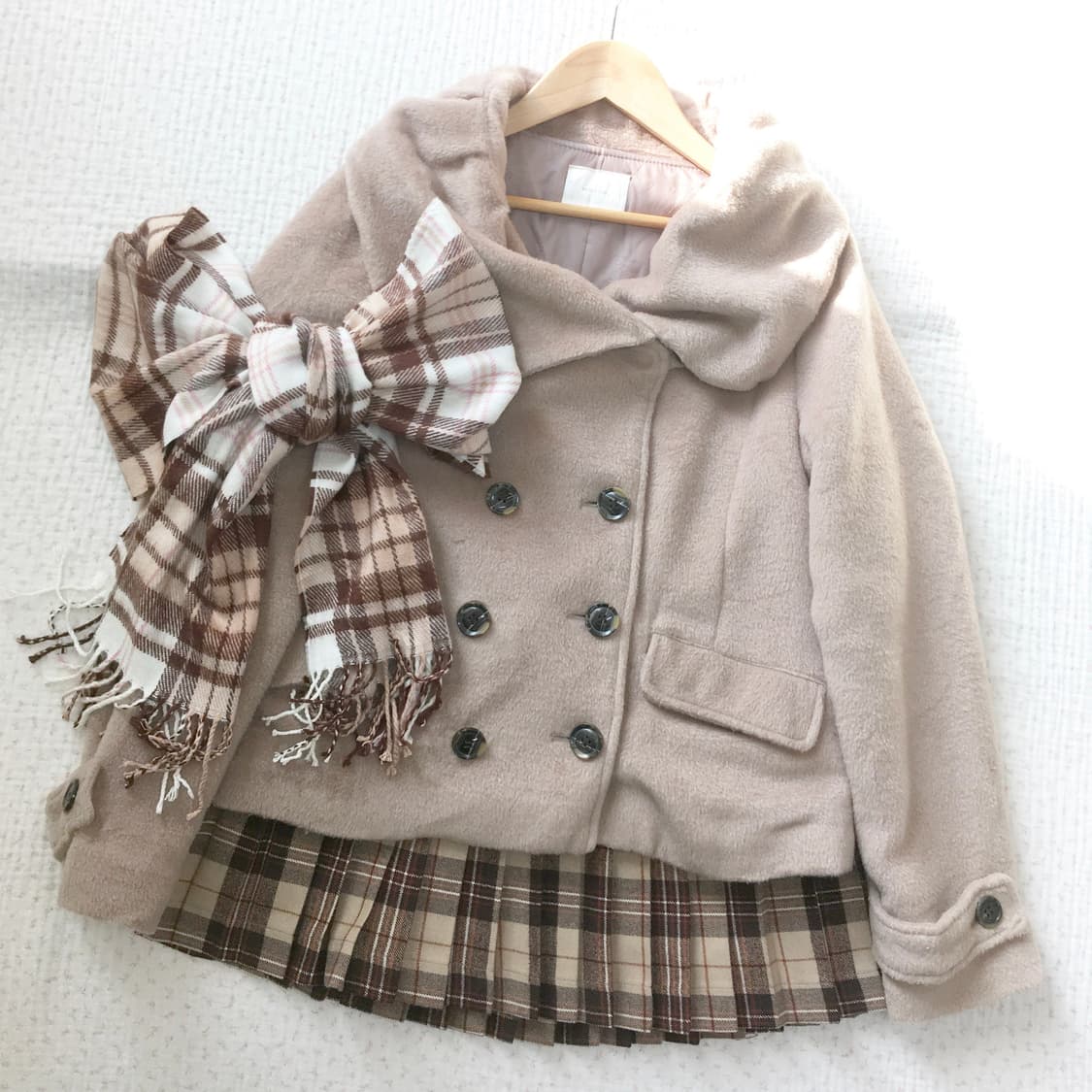 JPN/ 만두카라코트 숏코트 라떼코트 더블단추코트모리걸코트 둥근카라코트 상품이미지1