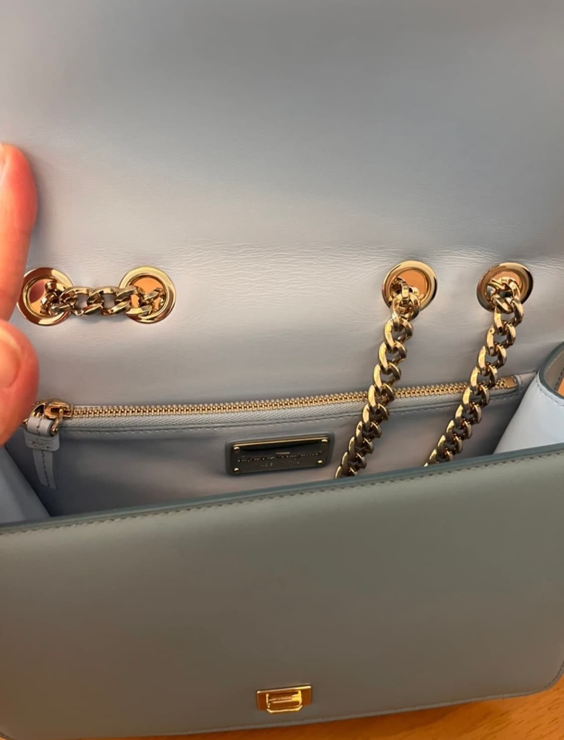 Ferragamo 페라가모 베이비 블루 바라 숄더 체인백 상품이미지3