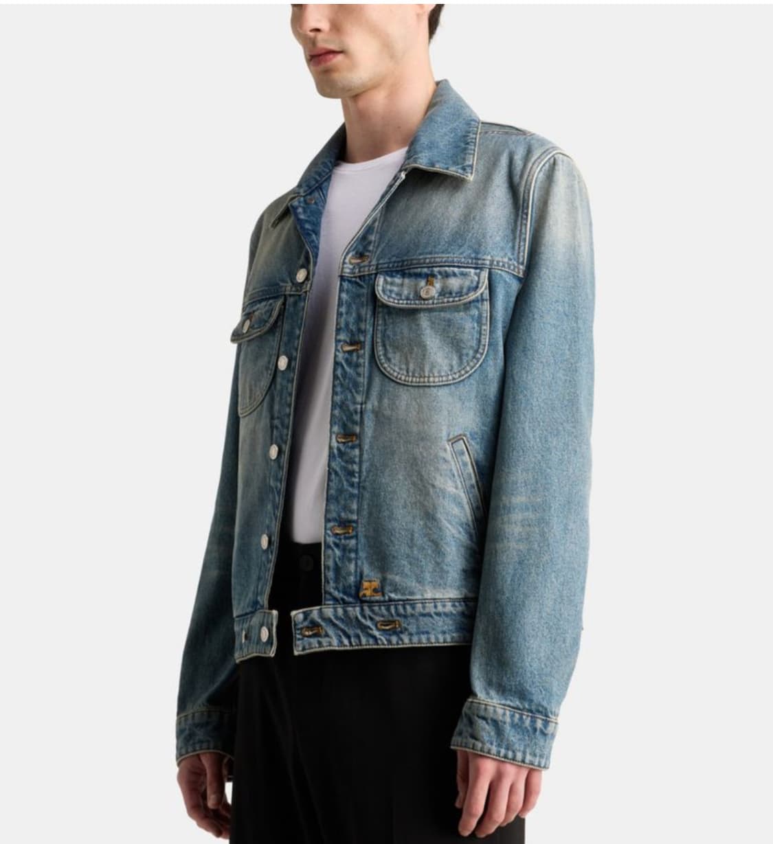 25FW 꾸레쥬 Courreges 블루 트러커 데님 자켓 S 상품이미지5