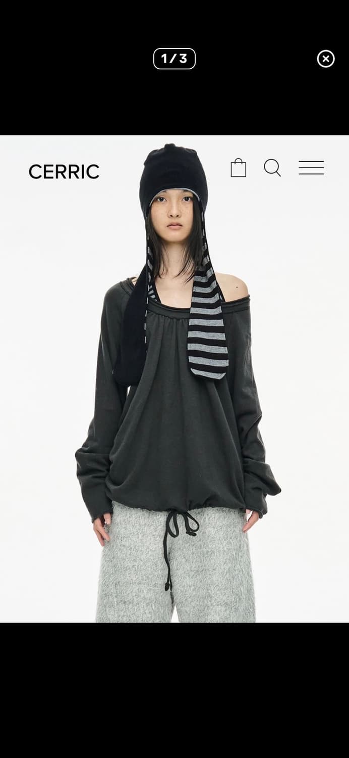 세릭 스트링 탑 + 스트라이프 슬리브리스 홀터넥 상품이미지1