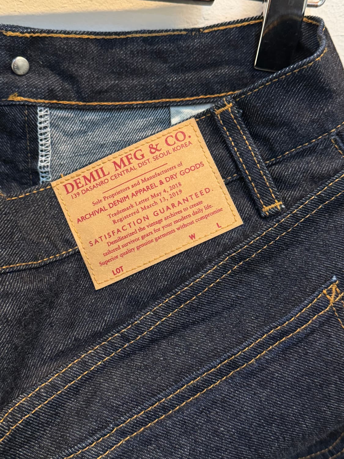 Demil mfg lot.026 Hollywood 슬림 워싱 진 32 상품이미지7