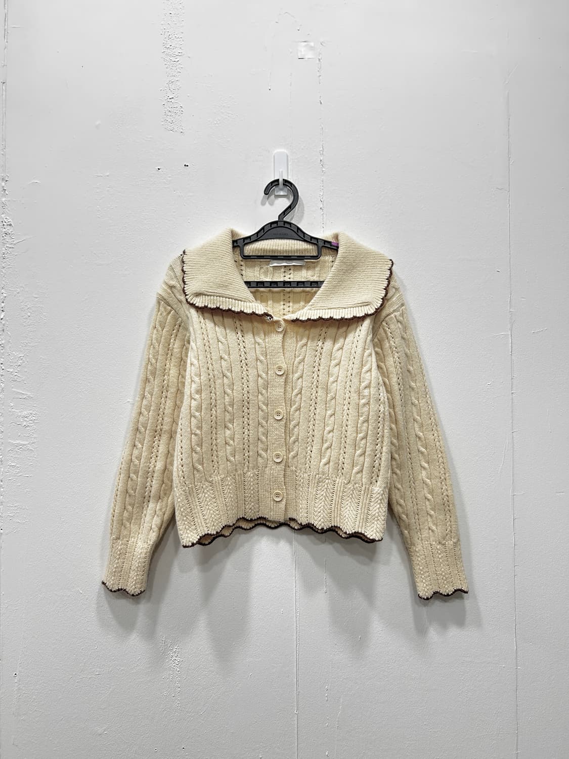 오조크 OZOC 세일러 케이프 니트 가디건 상품이미지1