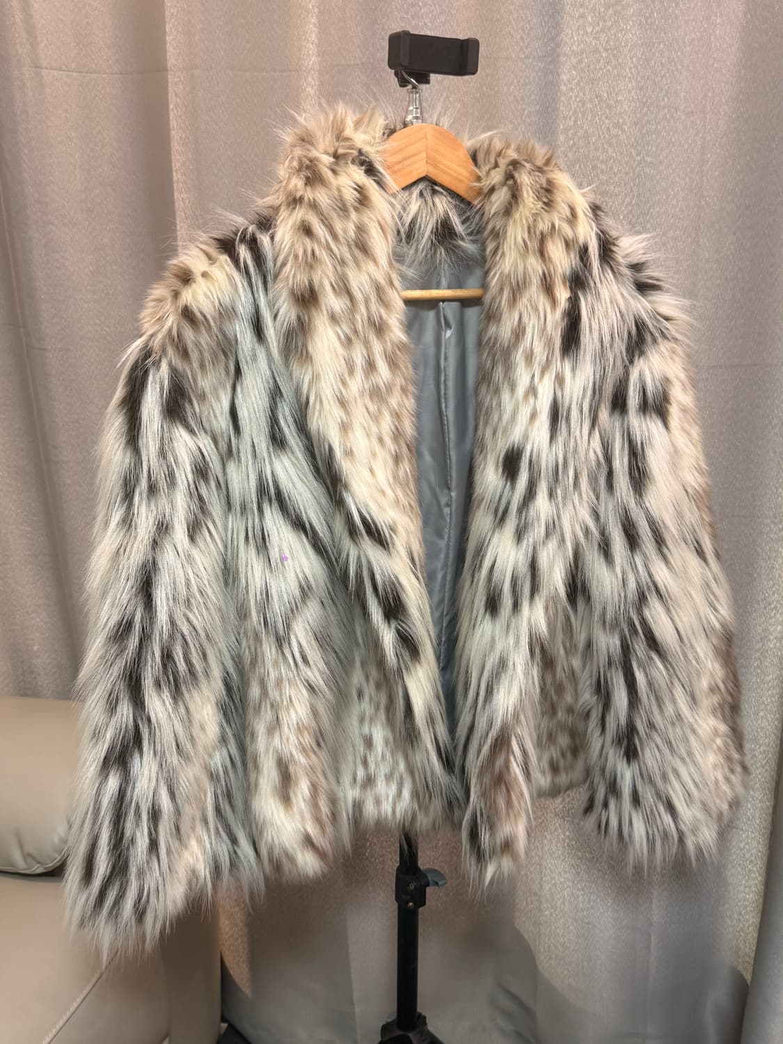 호피 퍼 자켓 상품이미지1