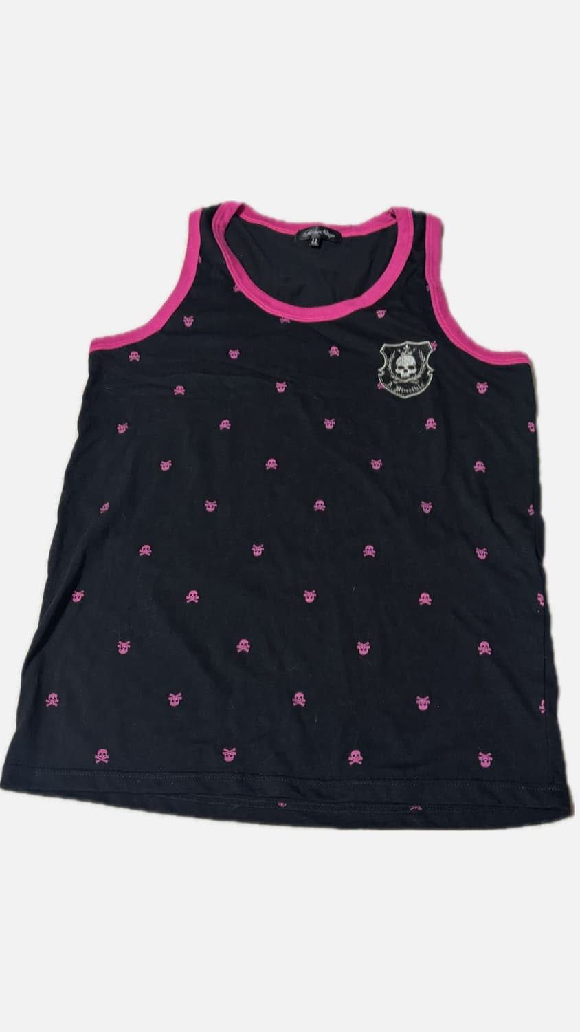 스컬 프린팅 해골 슬리스리스 나시 상품이미지1