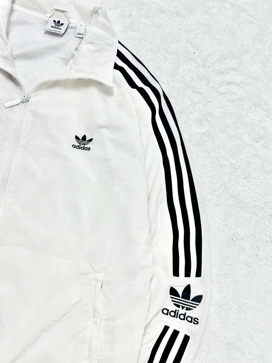 아디다스 화이트 삼선 나일론자켓 상품이미지6