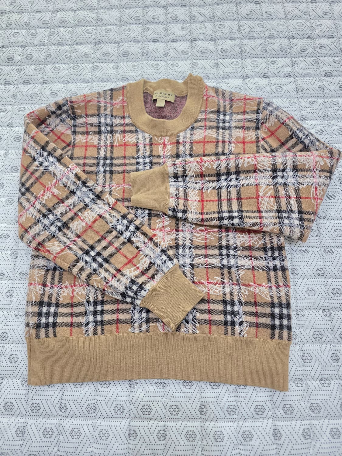 버버리 그래피티 체크 메리노 울 니트 ~44반 상품이미지2