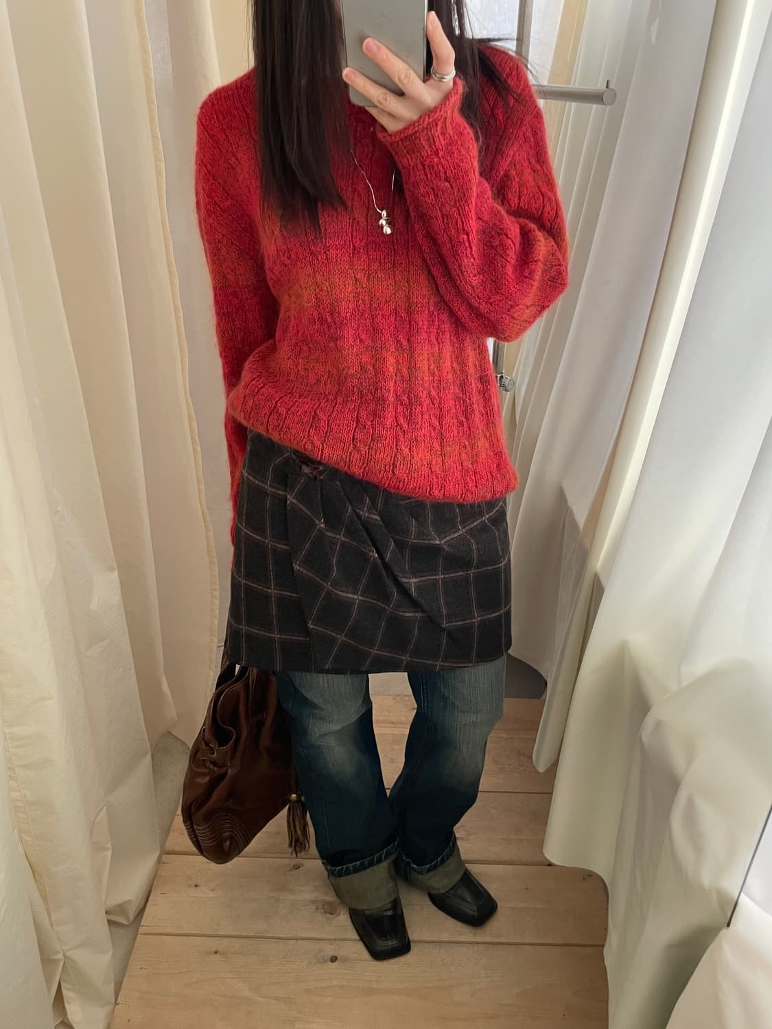 vintage shirring wrap mini skirt 상품이미지6