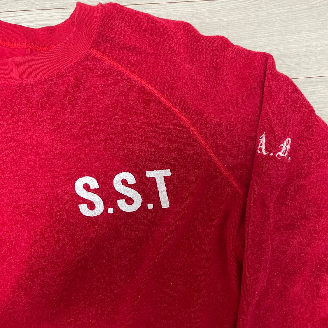 90-00s 챔피온 인사이드아웃 레드 레글런 맨투맨 상품이미지2