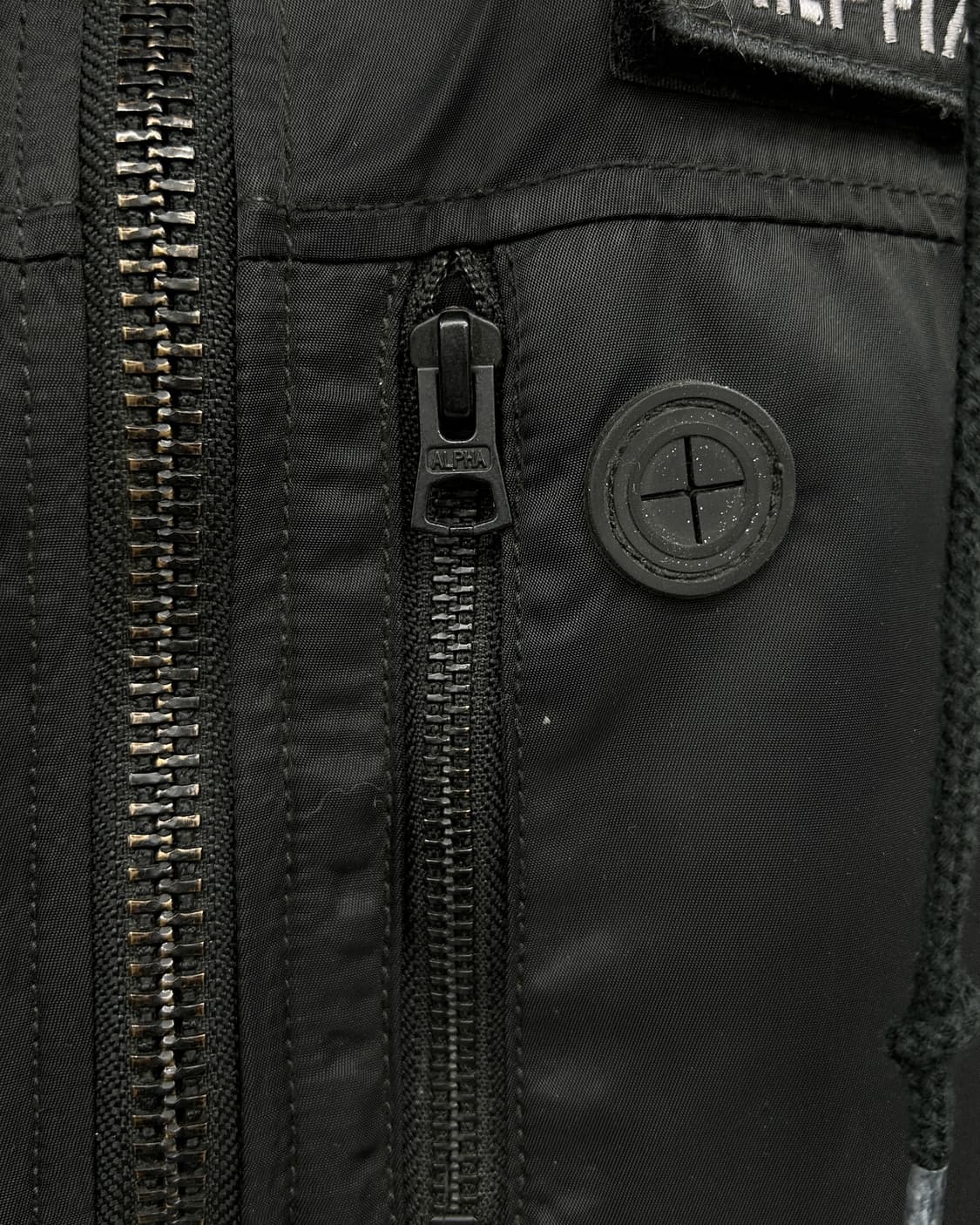 알파인더스트리 00s 후디 플라이트 봄버 자켓 블랙 상품이미지4