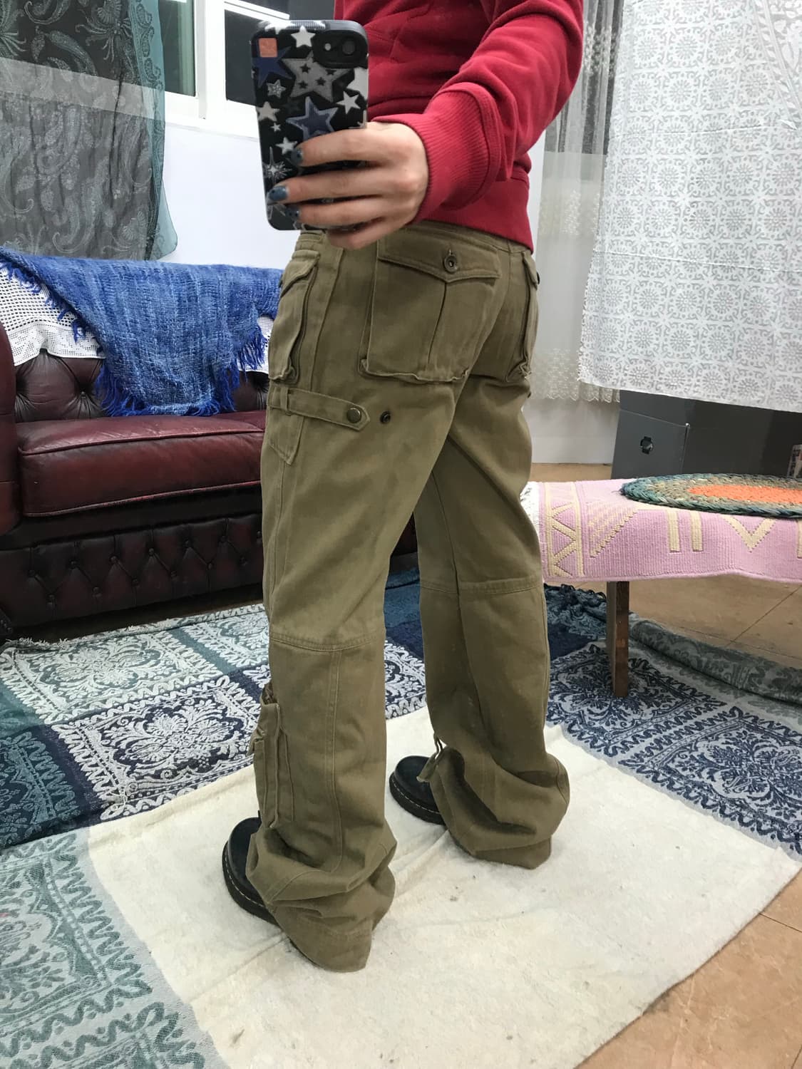 빈티지 여성 포켓 지퍼 디테일 카고팬츠  상품이미지2