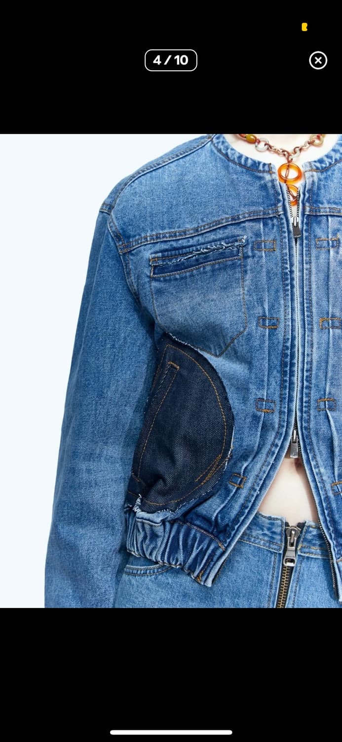 ADSB 데님 콤보 자켓 상품이미지1