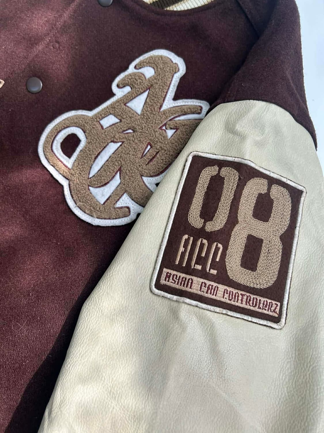 [L] ACC 일제 가죽 브라운 바시티 자켓 점퍼 상품이미지7