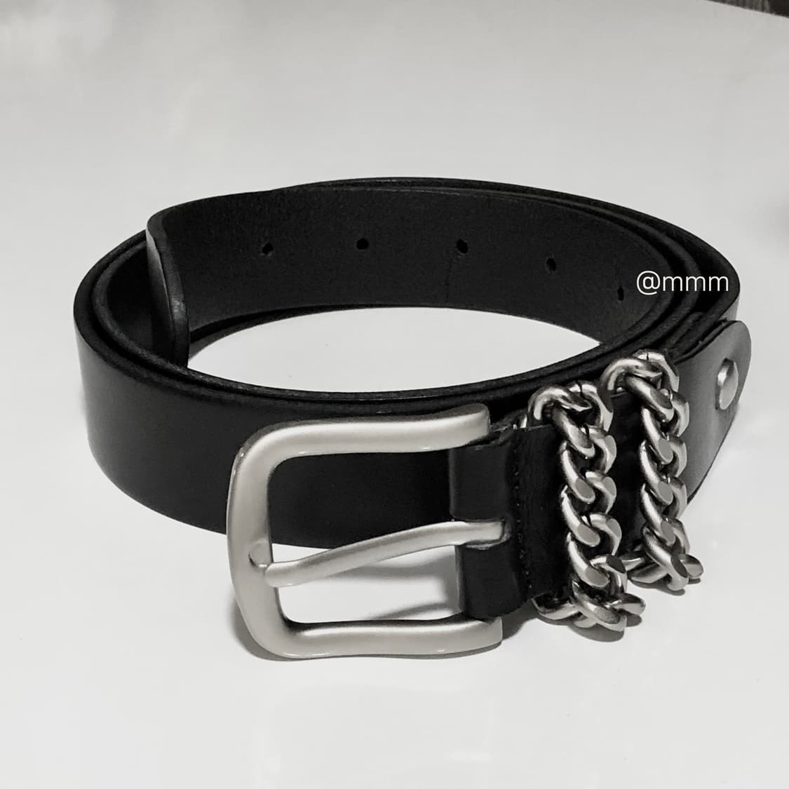 [Unisex] 투 체인 로랑 가죽벨트 상품이미지7