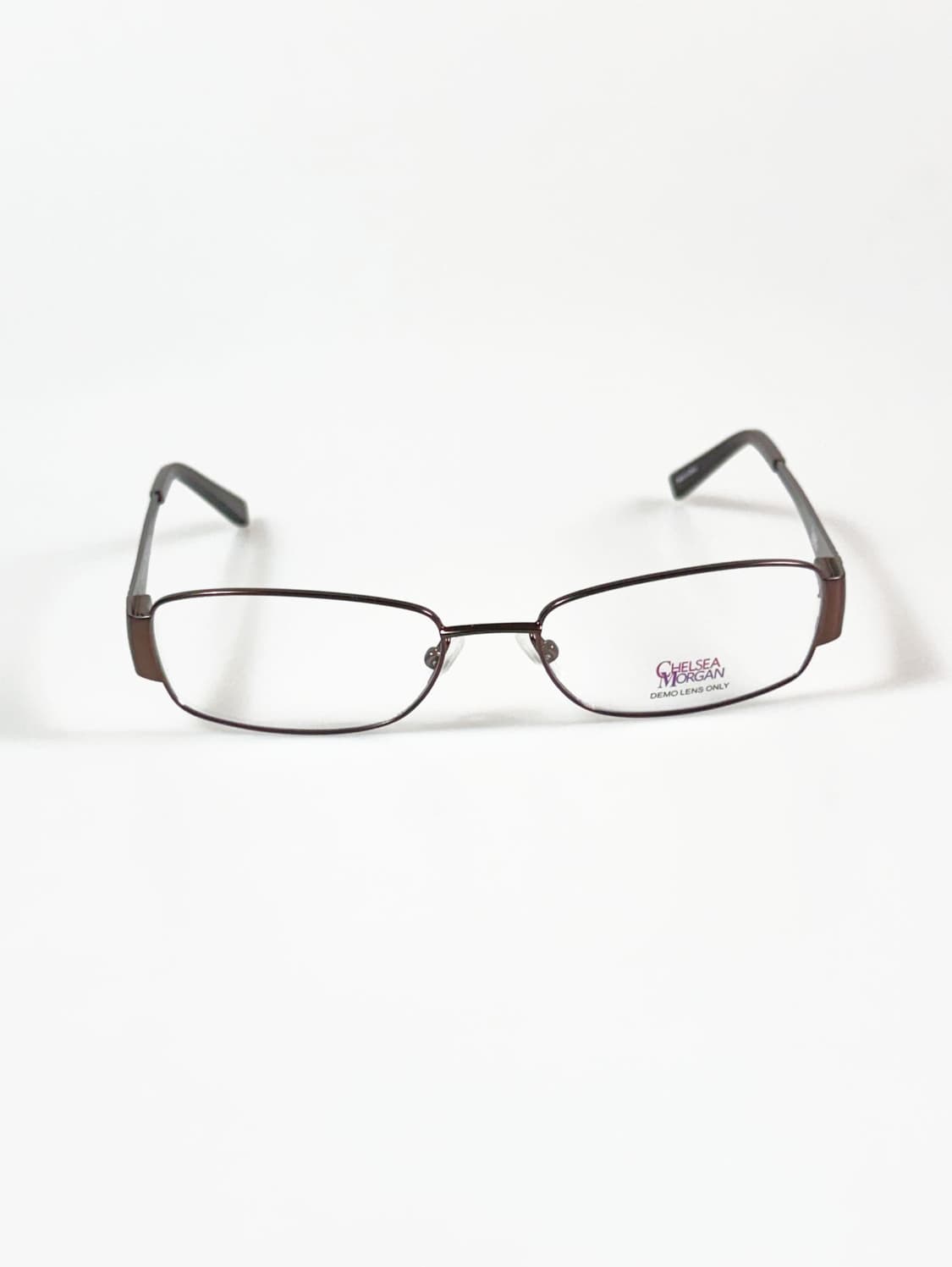 CHELSEA MORGAN 브라운 슬림 스퀘어 메탈 빈티지 안경 상품이미지2