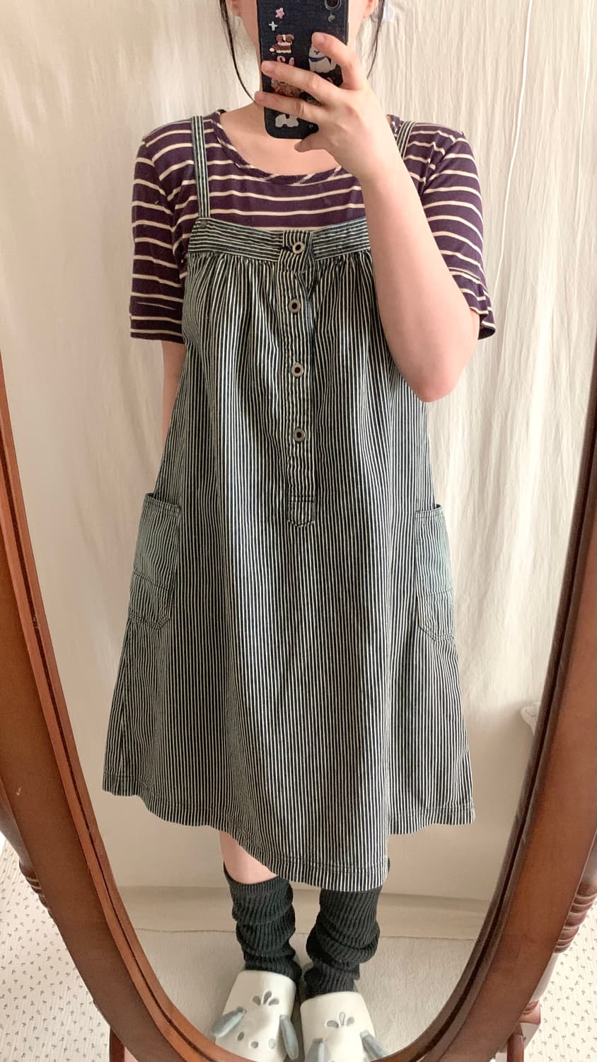 히코리 멜빵 스커트 상품이미지5