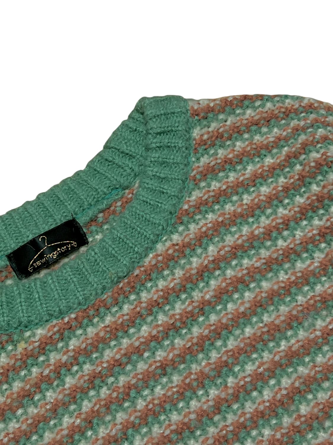 빈티지 스트라이프 반크롭 니트 스웨터 상품이미지3