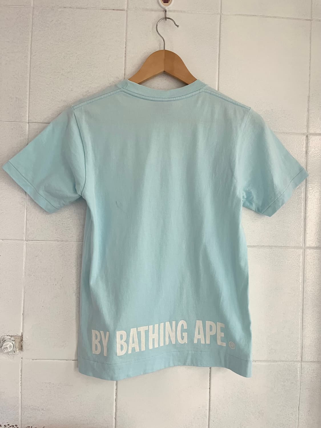 90's A bathing ape t-shirts 하늘색 상품이미지4