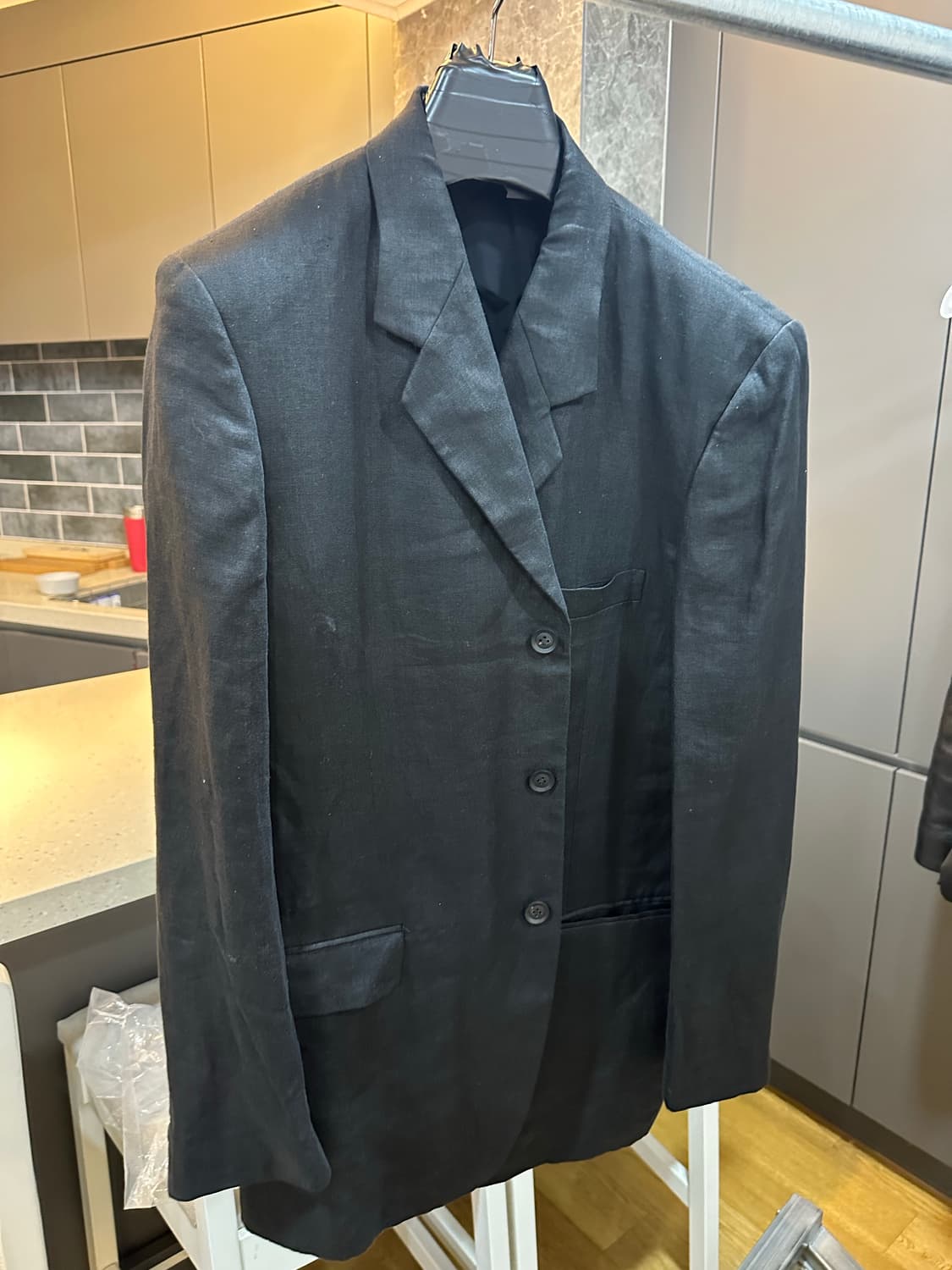 요지 야마모토 린넨 수트 자켓 사이즈 2 바지 3 상품이미지6