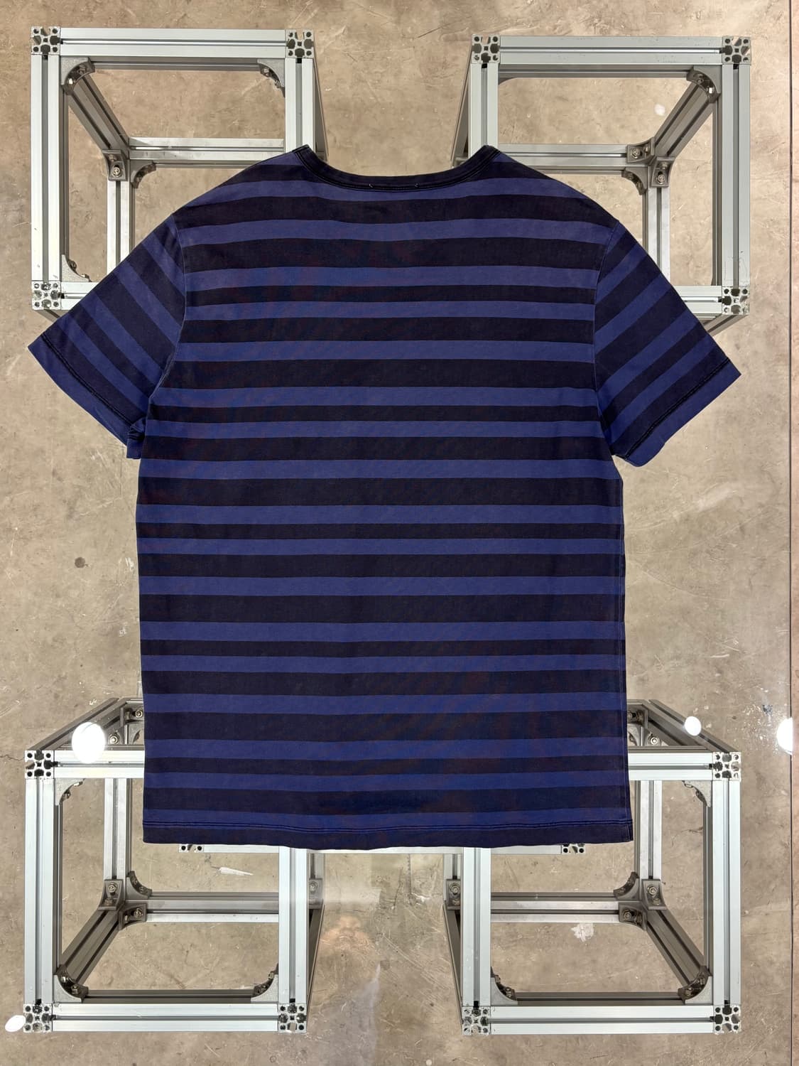 Acne Studios Navy Stripe Pocket T-Shirt 상품이미지3
