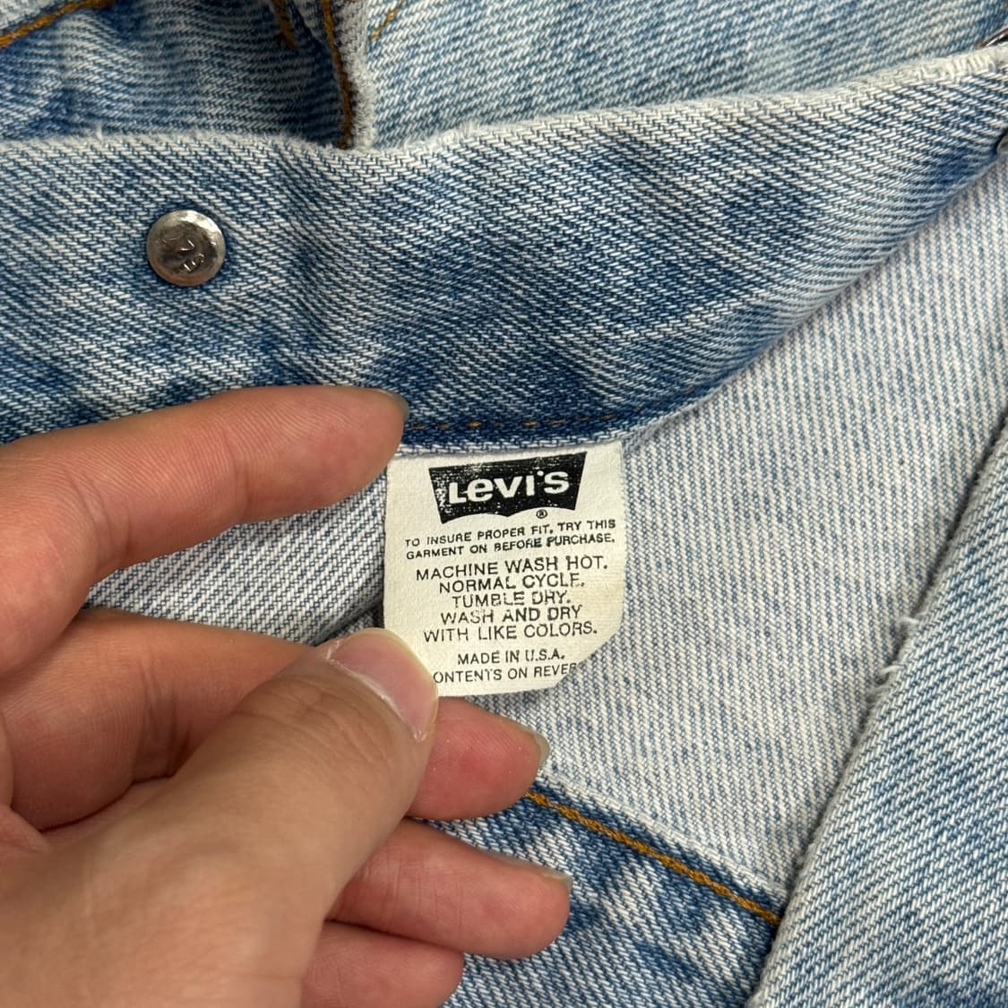 리바이스 90s usa 빈티지 화이트탭 크롭 데님자켓 100 상품이미지6