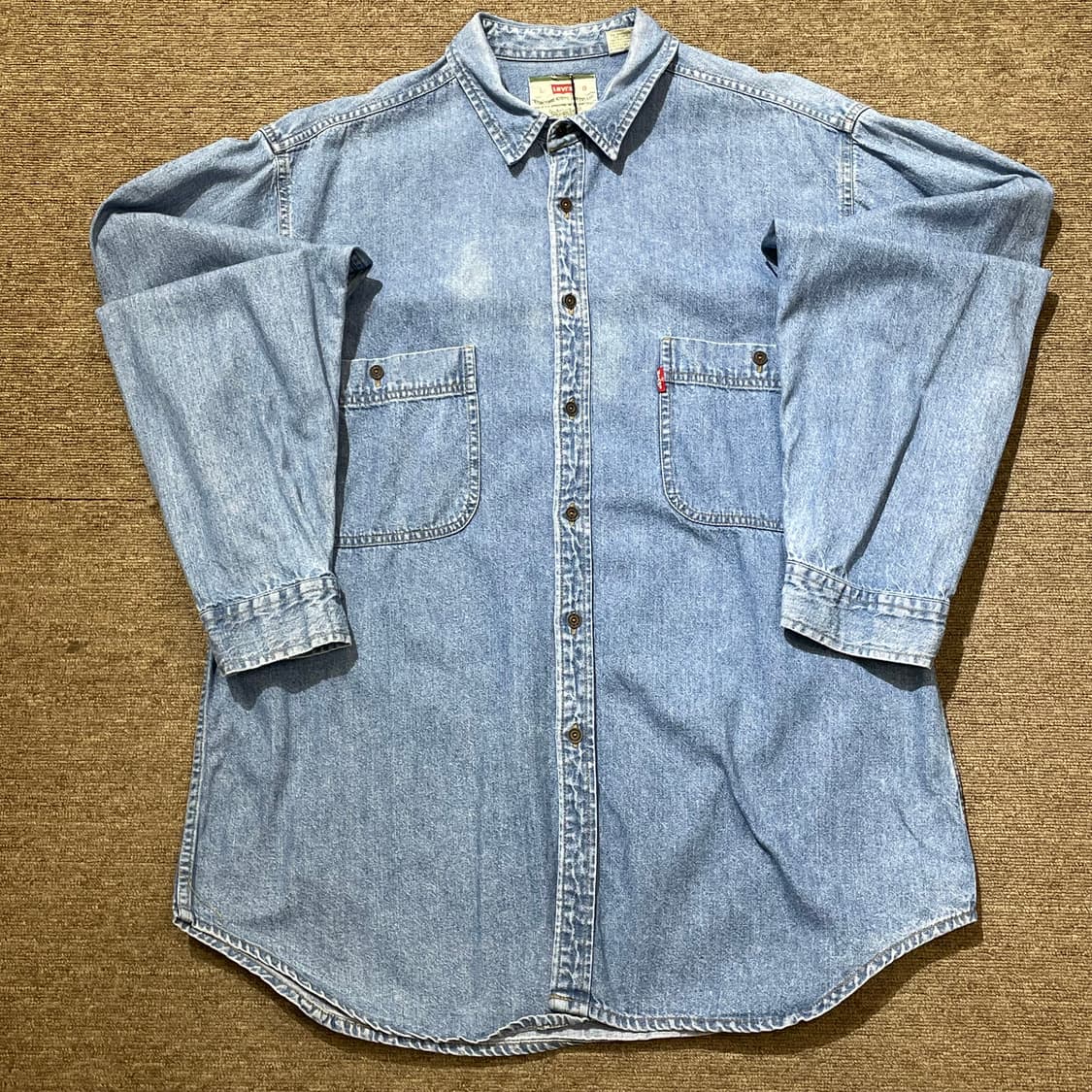 (L) 90s Levi's 리바이스 코튼 데님 셔츠 상품이미지1