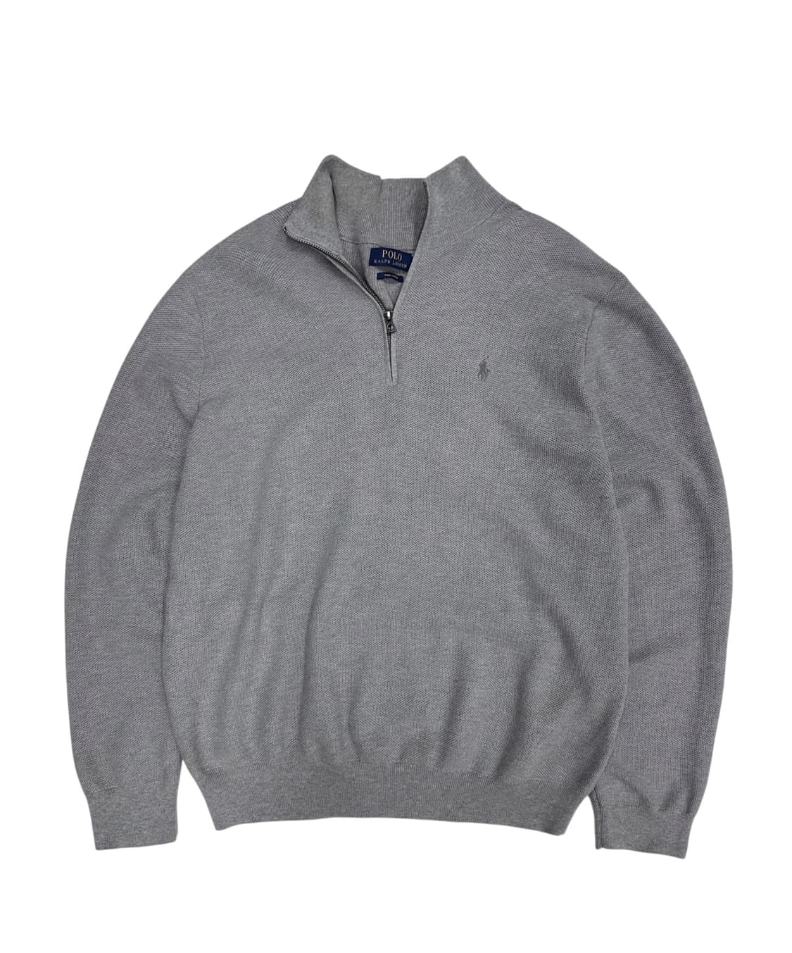 폴로 피마코튼 반집업 니트 쿨그레이 (XL~2XL) 상품이미지1