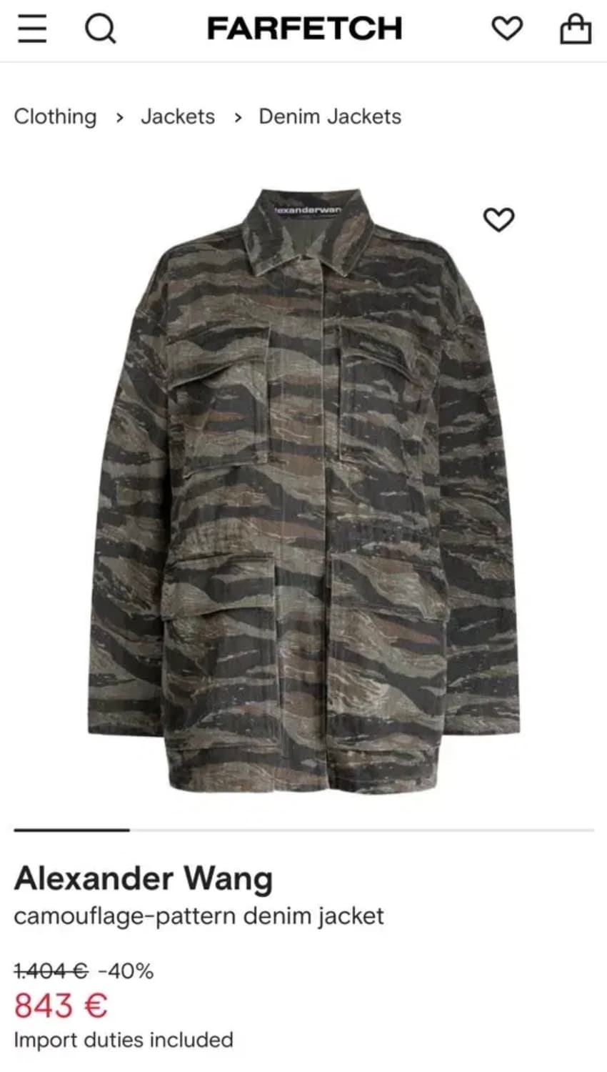 알렉산더왕 남녀공용 밀리터리자켓 상품이미지1