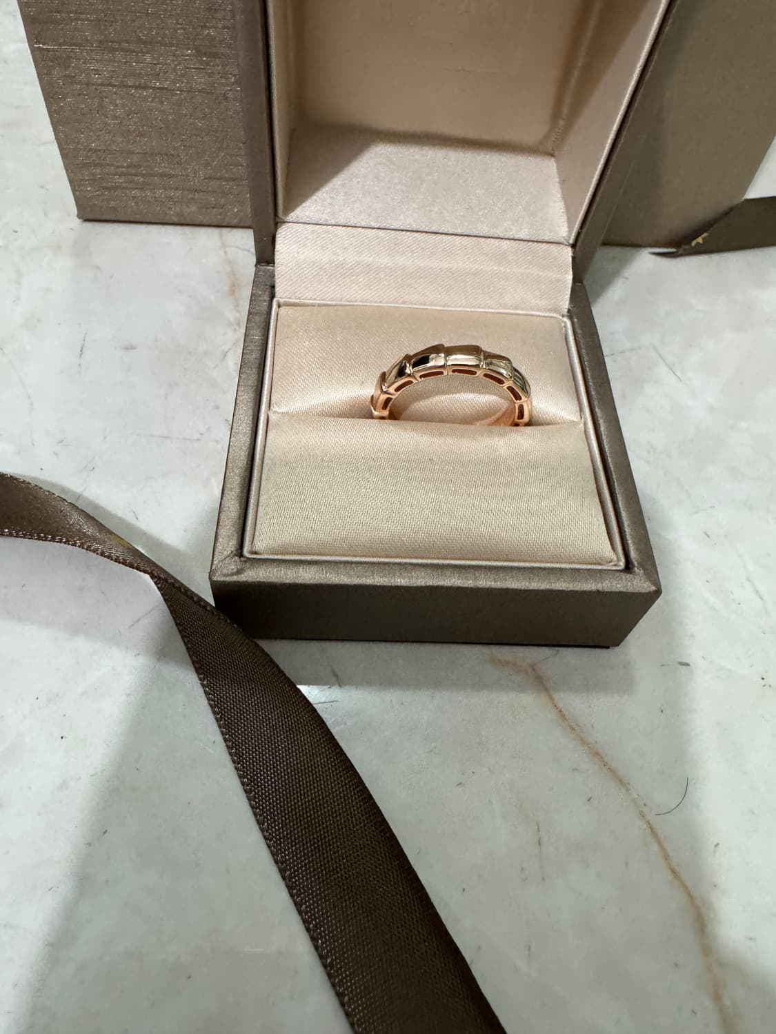 불가리 세르펜티 바이퍼 반지 18K 로즈골드 남녀공용 사이즈18 상품이미지3