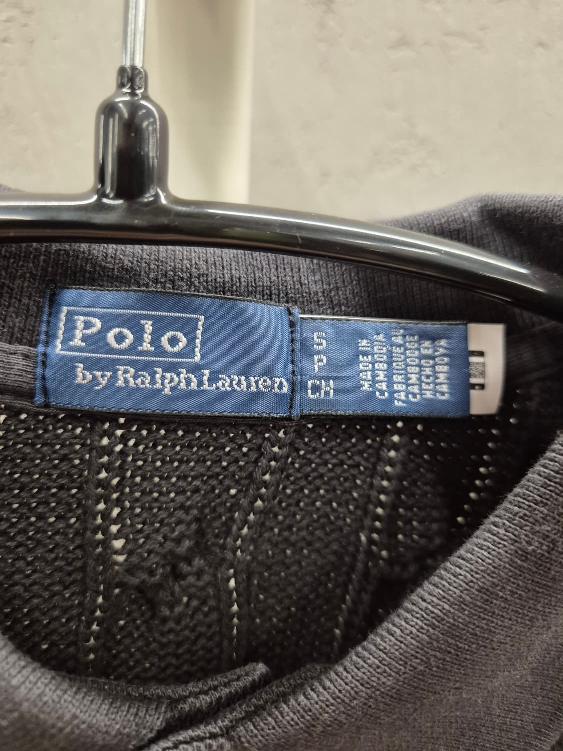 폴로 랄프로렌 케이블 니트 반팔 그레이 S 상품이미지4