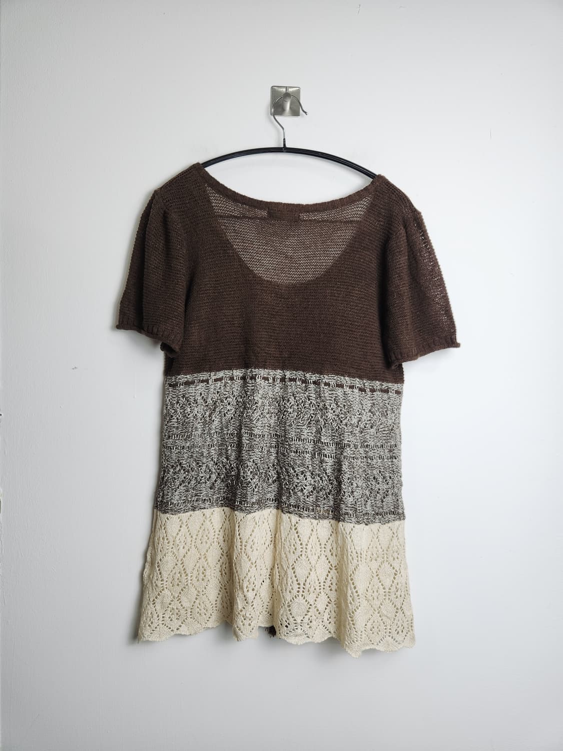 반소매 배색 니트 상품이미지8