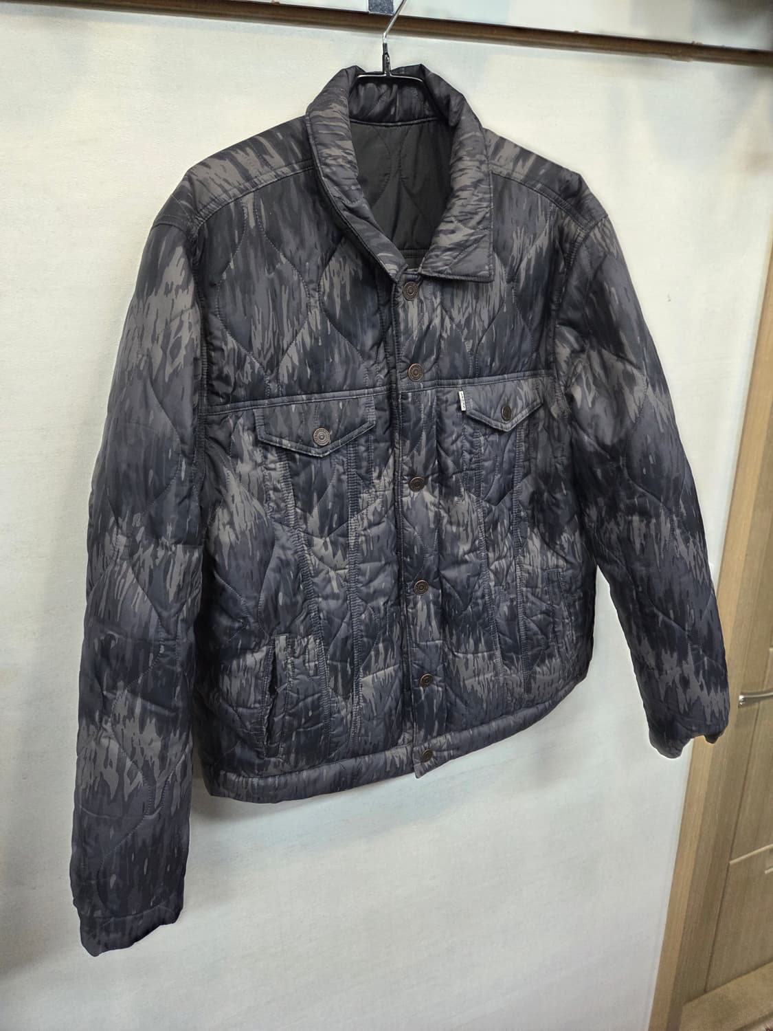 리바이스 밀리터리 카모 리버시블 퀄팅 트러커 패딩자켓 L 상품이미지7