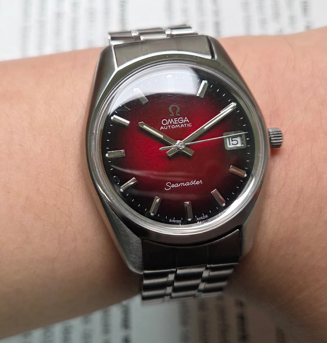 레어] 빈티지 오메가 씨마스터 투톤레드(붉은말의해) 브레이슬릿 ver.
 상품이미지10