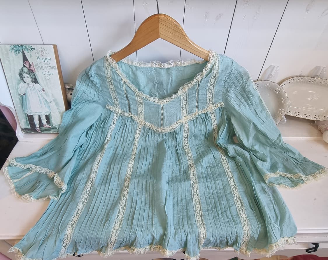 레이스 핀턱 블라우스/튜닉 상품이미지3