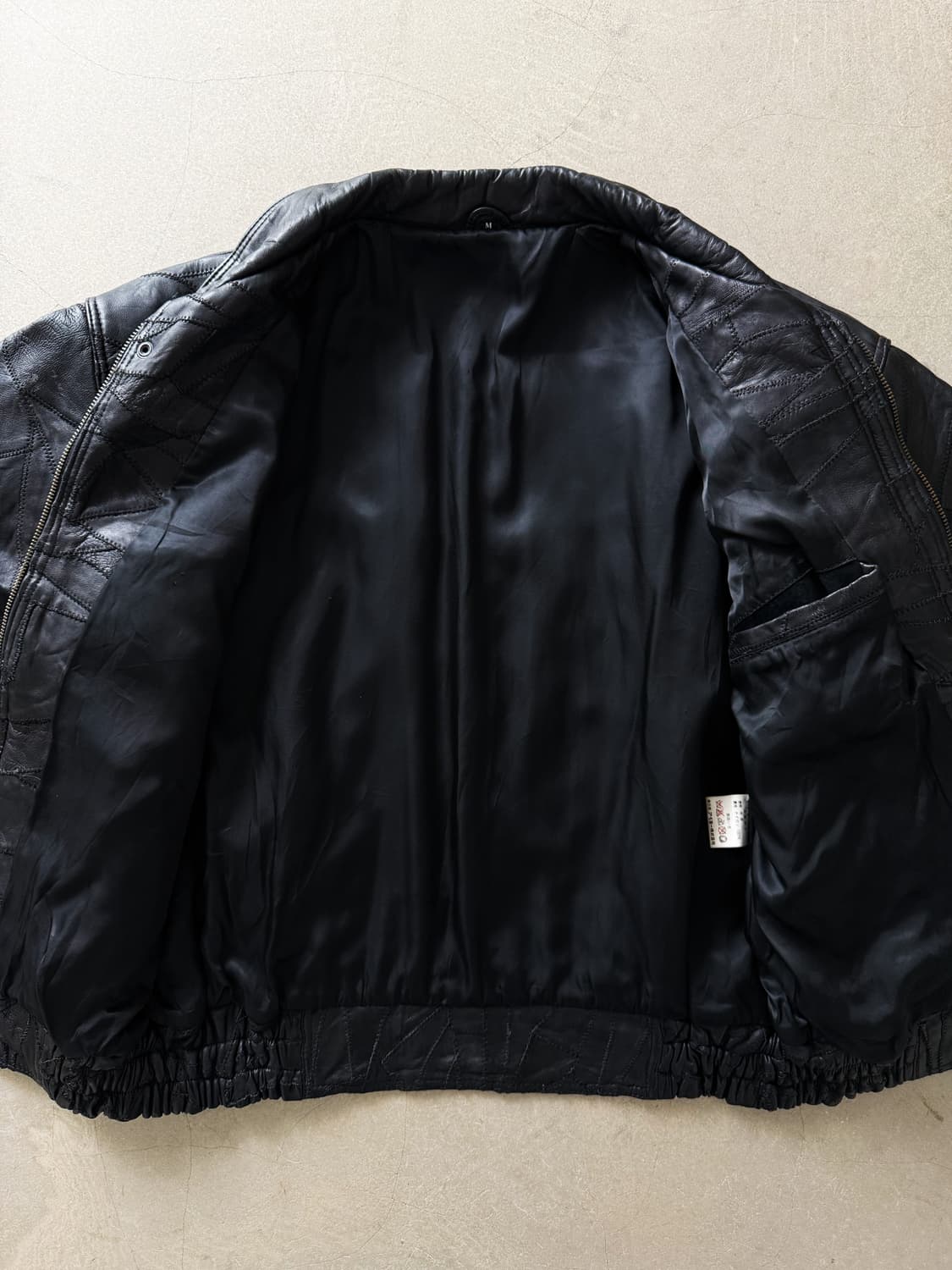 Vintage Sheepskin Leather Bomber Jacket 상품이미지6
