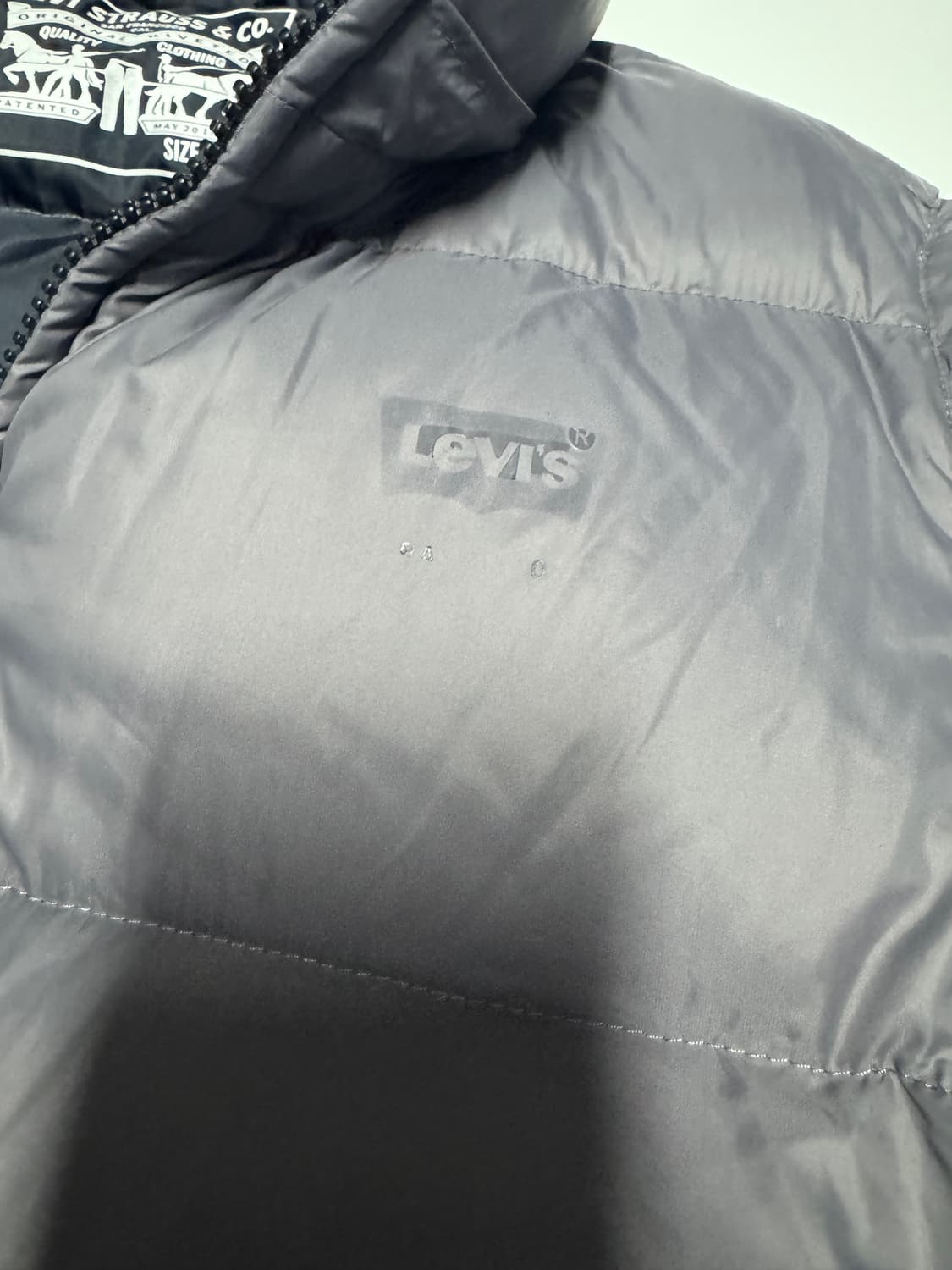 리바이스 덕 다운 숏 패딩 점퍼 빈티지 그레이 상품이미지5