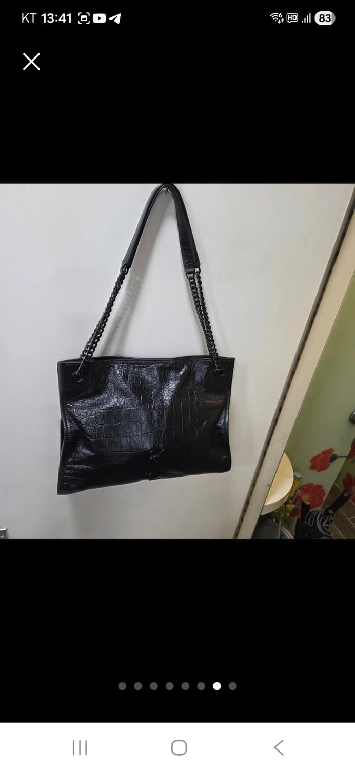 생로랑 니키 크로커다일 엠보싱 숄더 상품이미지8