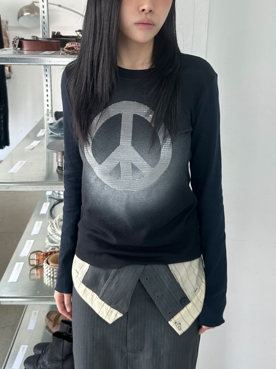 루시엔 펠라트 로고 스팽클 롱 슬리브 상품이미지2