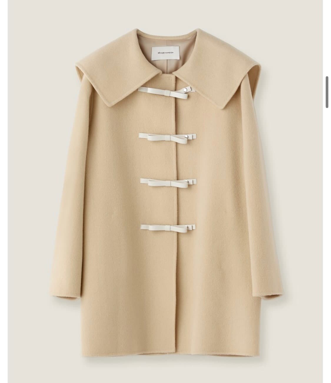 비뮤즈맨션 리본 코트 베이지 상품이미지4