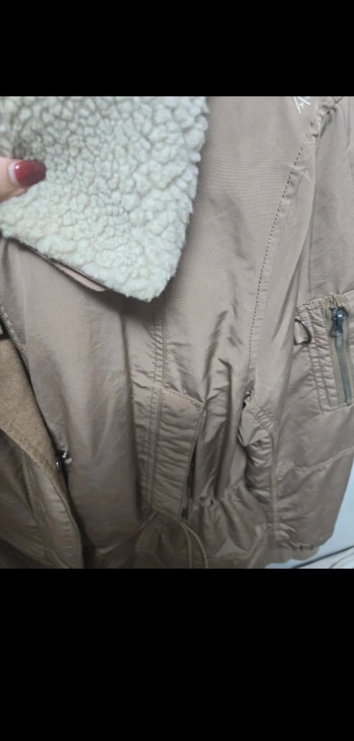 써스데이 아일랜드 뽀글이야상 베이지 m 상품이미지4