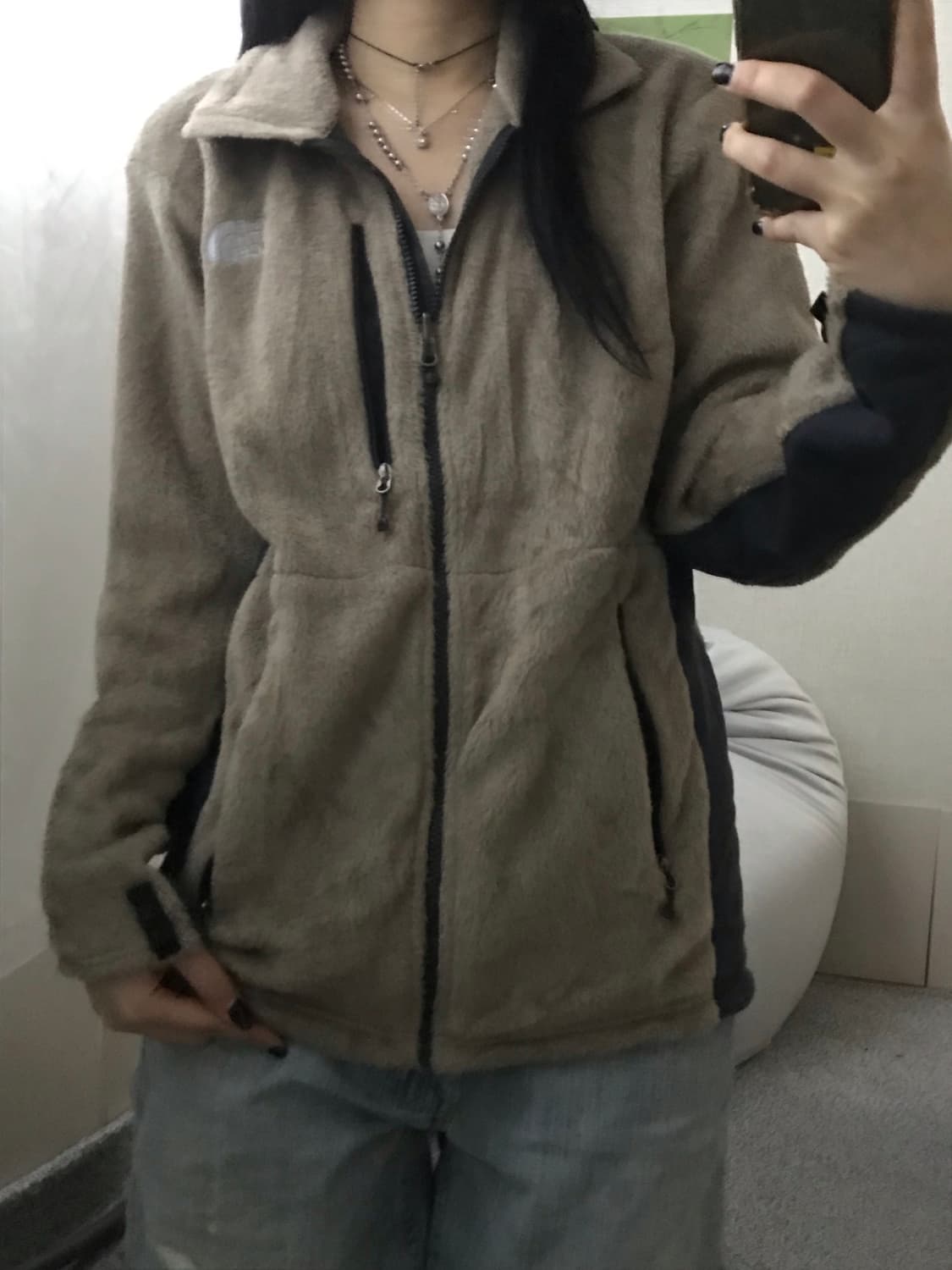 노페 베이지 후리스 상품이미지4