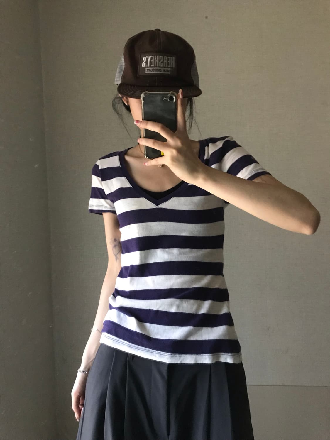 나이키 스트라이프 딱붙핏 반팔티셔츠 상품이미지2