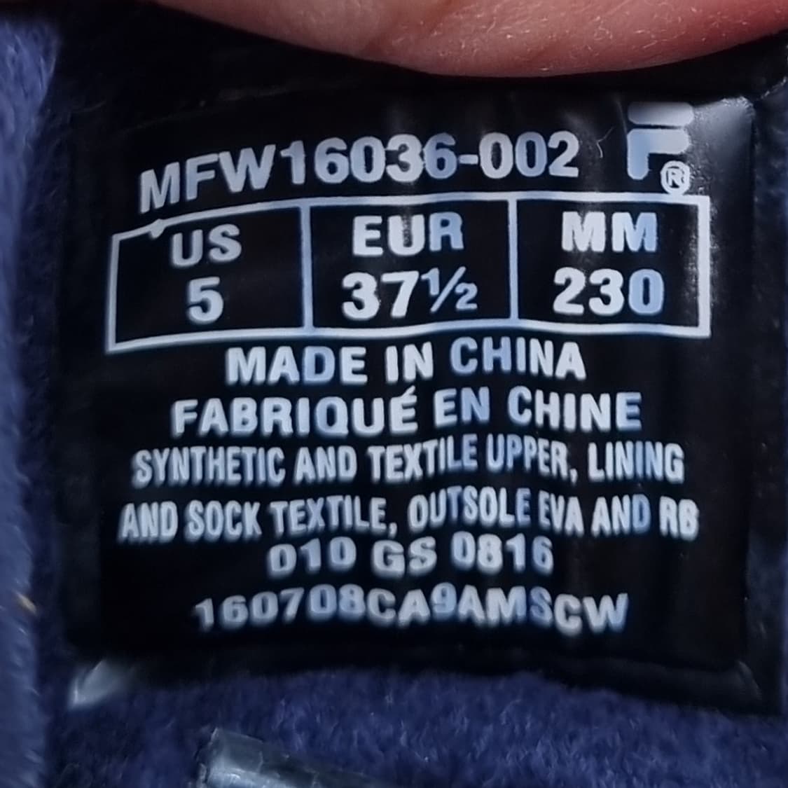 휠라 네이비 여성운동화230 상품이미지6