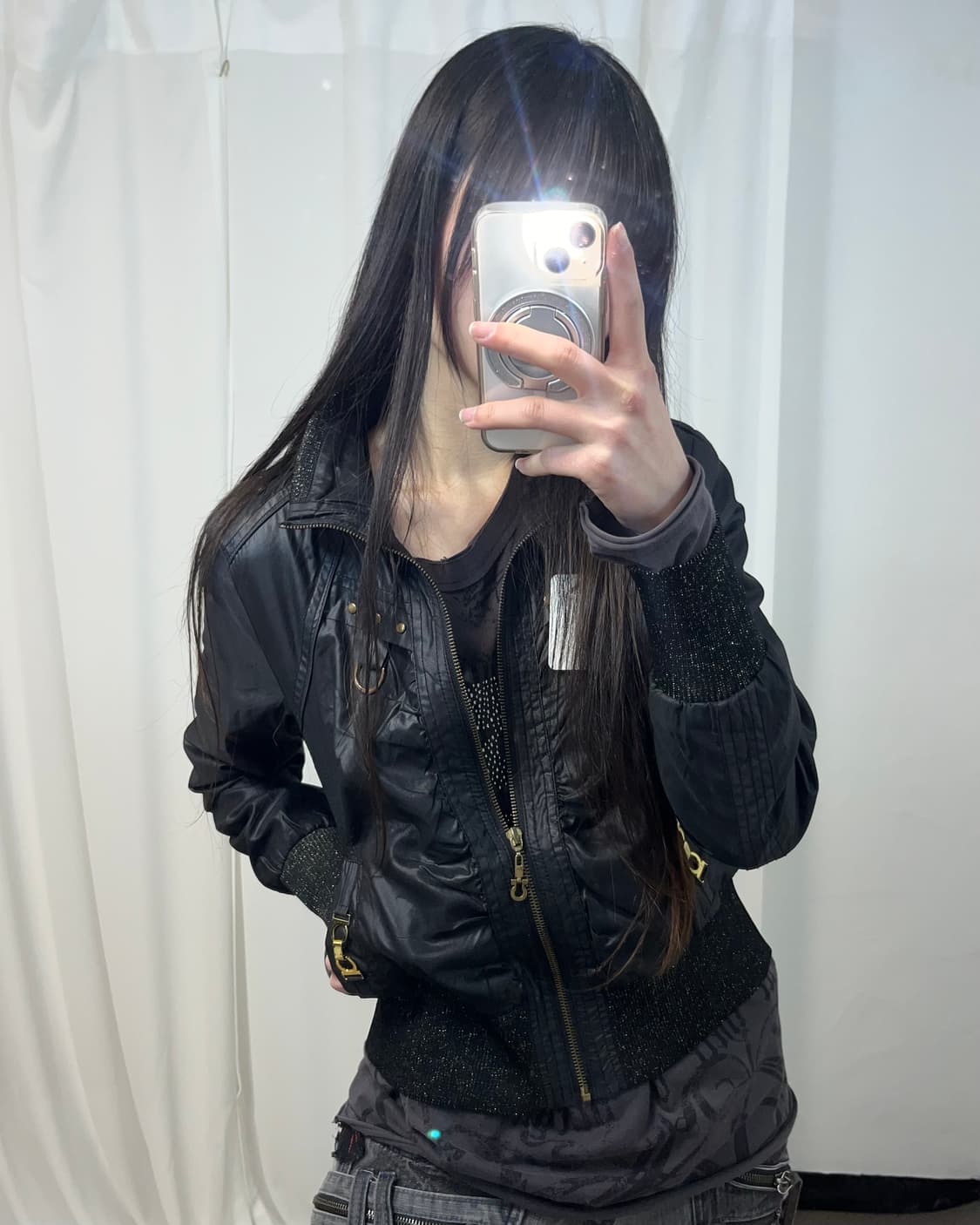 Y2K 글리터 나일론 멀티 자켓 상품이미지6